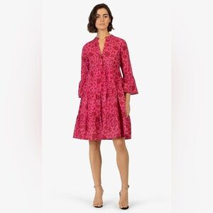 Choklate Paris Saint Tropez Silk Printed Midi Dress Floral, Size M